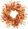 Front Door Artificial Autumn Wreath with Cape Gooseberries and Berries Fall Decorations with Fall Plants for Home Wall and Window